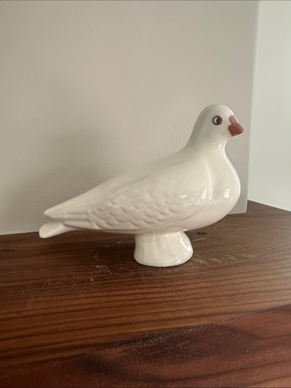 Vintage Adorable Mid-Century Sleepy Hollow Pottery White Dove Figurine - 9”